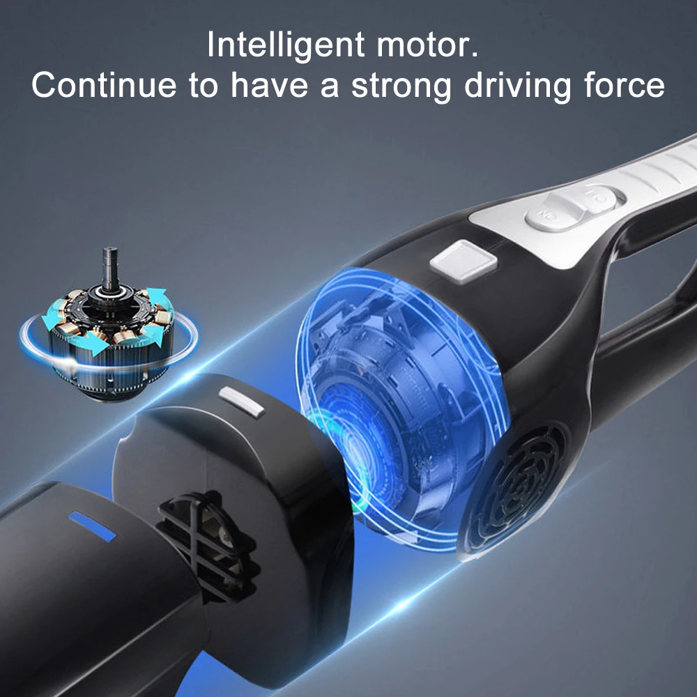 120w 3600mbar Car Vacuum Cleaner High Suction Handheld 12v Mini 5