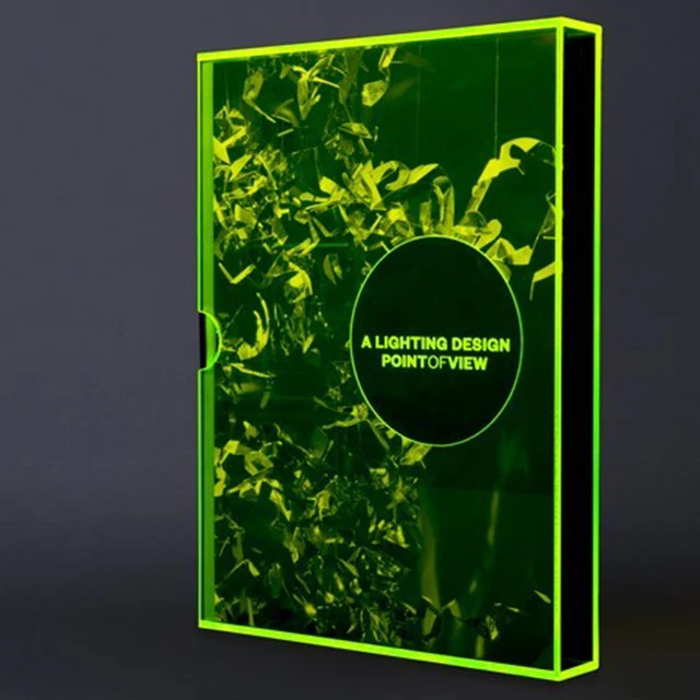 Plastic Book Cover Protector Magazine Slipcase Engraved Colored Acrylic Book Slipcase