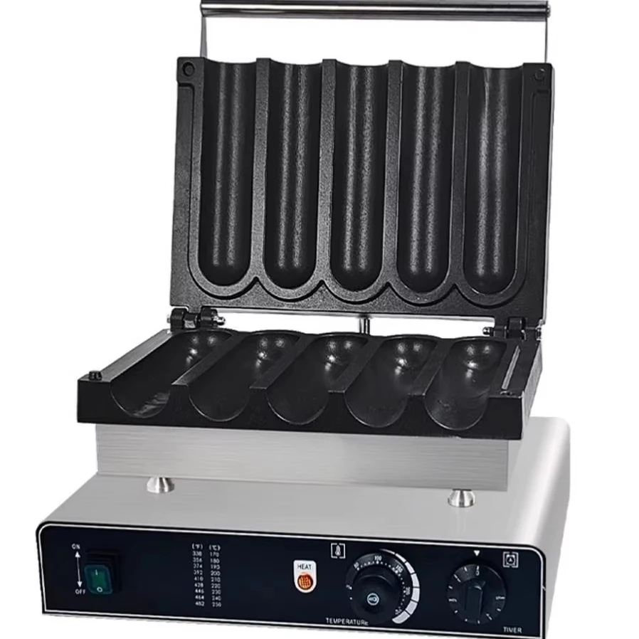 Commercial 2 Grids Eggs Roll Machine 1500W Electric Chicken Roll Machine with 300C Degree Temperature Control Sausage Roll Maker