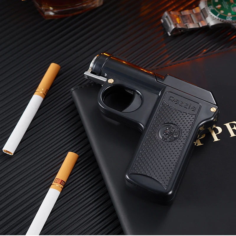 Creative Funny Outdoor Windproof Lighter Metal Gun Shaped Old Style Oil