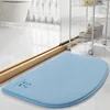 Memory Foam Bathroom Mat - Panda Light Blue
