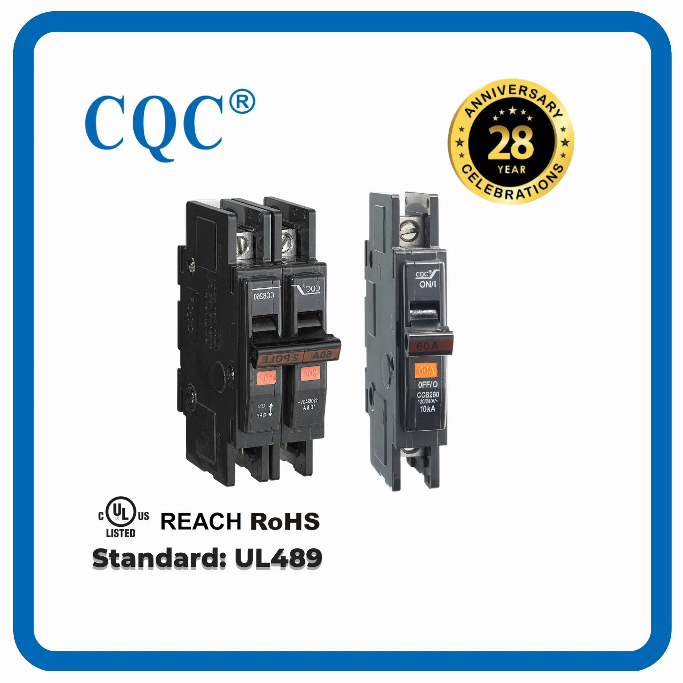 MCB Miniature Circuit Breaker for HVAC Control Panel American Standard CCB260