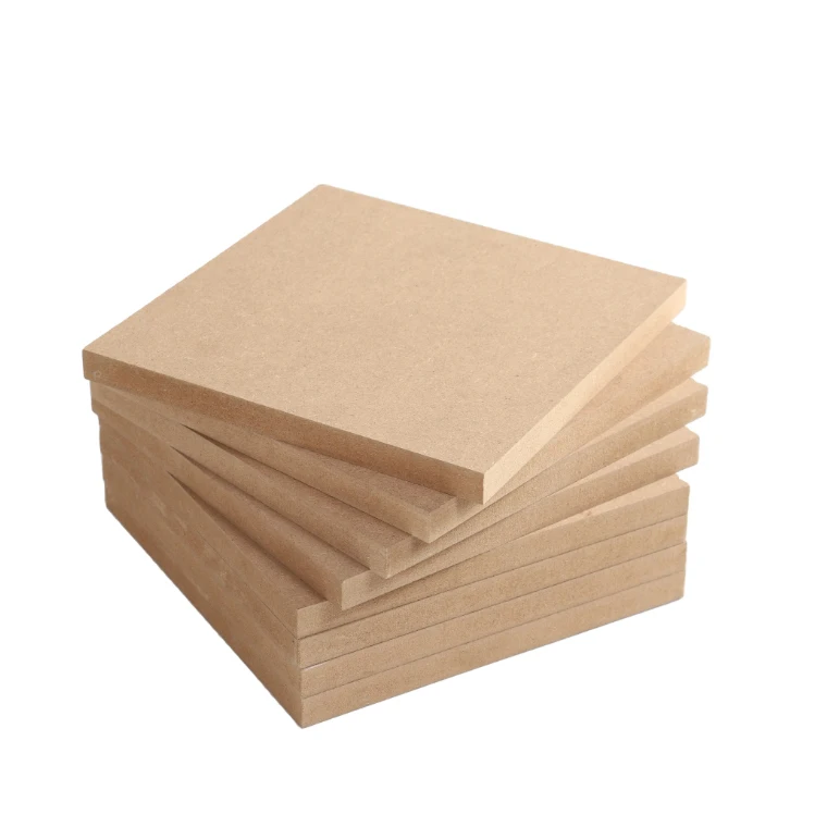 Factory Price Customized Melamine Veneer 18mm Medium Density Fiberboard Raw Material MDF Board Three Furniture MDF Board supplier