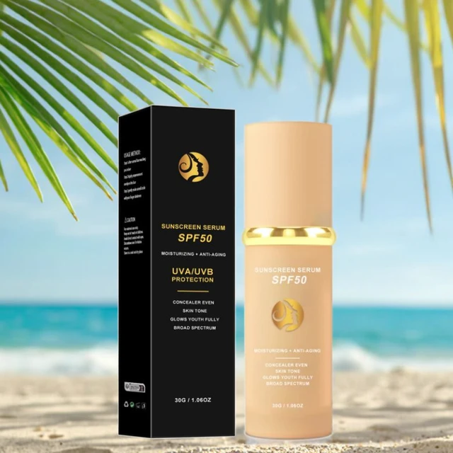 2-in-1 Sunscreen Foundation Facial Care Sun Screen Cream Sensitive Skin Suncream 50+ With Ultra Spectrum Protection Foundation