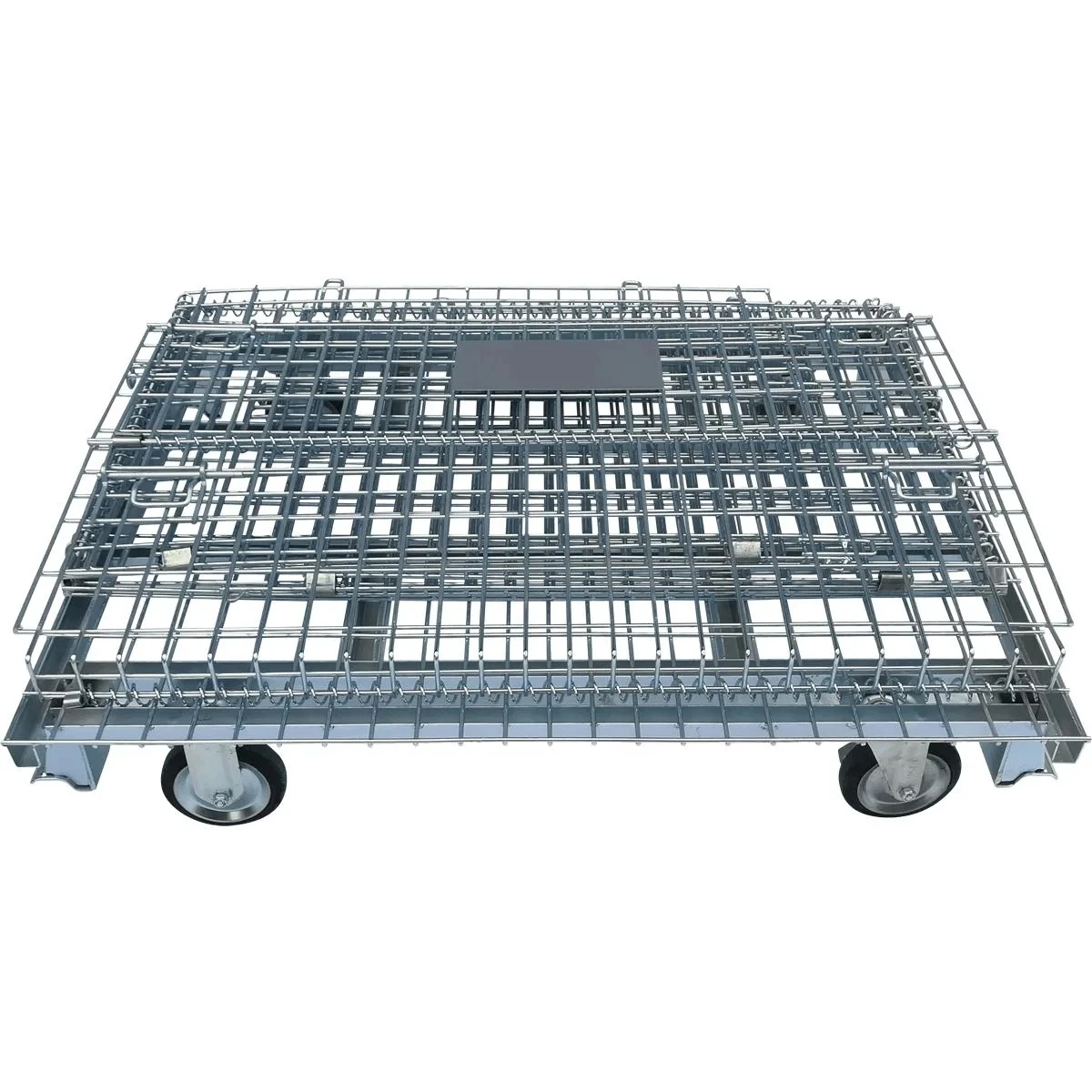 Industrial Cargo & Storage Equipment Stackable Welded Steel Metal Wire Mesh Pallet Cage Containers Wheels for Material Handling