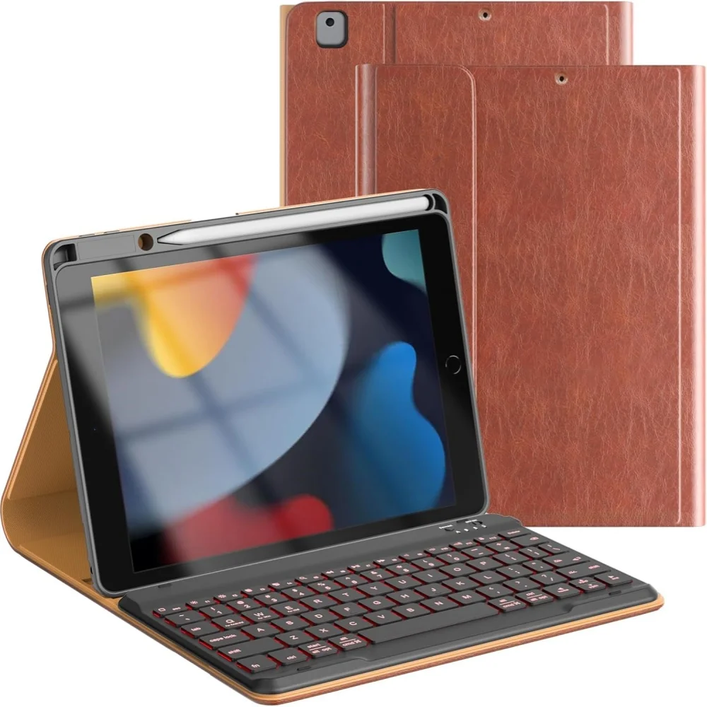 product leather keyboard case for 102 inch for ipad pro 105 inch air 3rd pencil holder 7 color backlight bt keyboard laudtec-9