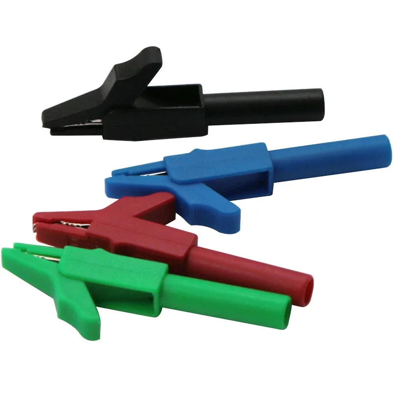 Зажимы типа «крокодил» с полной защитой 55 мм зажим для профессионального мультиметра зажимом кабеля «банан»