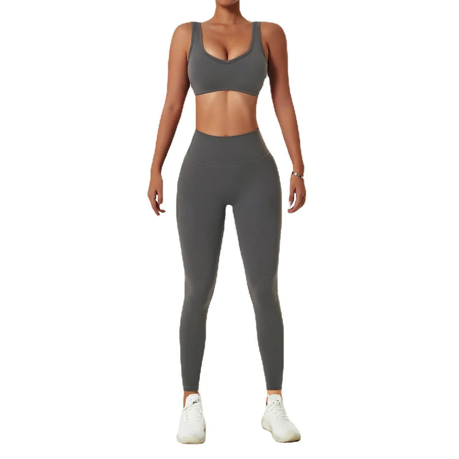 Seamless Yoga Set Spandex Sports Bra Tights Pants Two Piece Sets Womens  Outifits Fitness Push Up Leggings Gym Workout Clothes