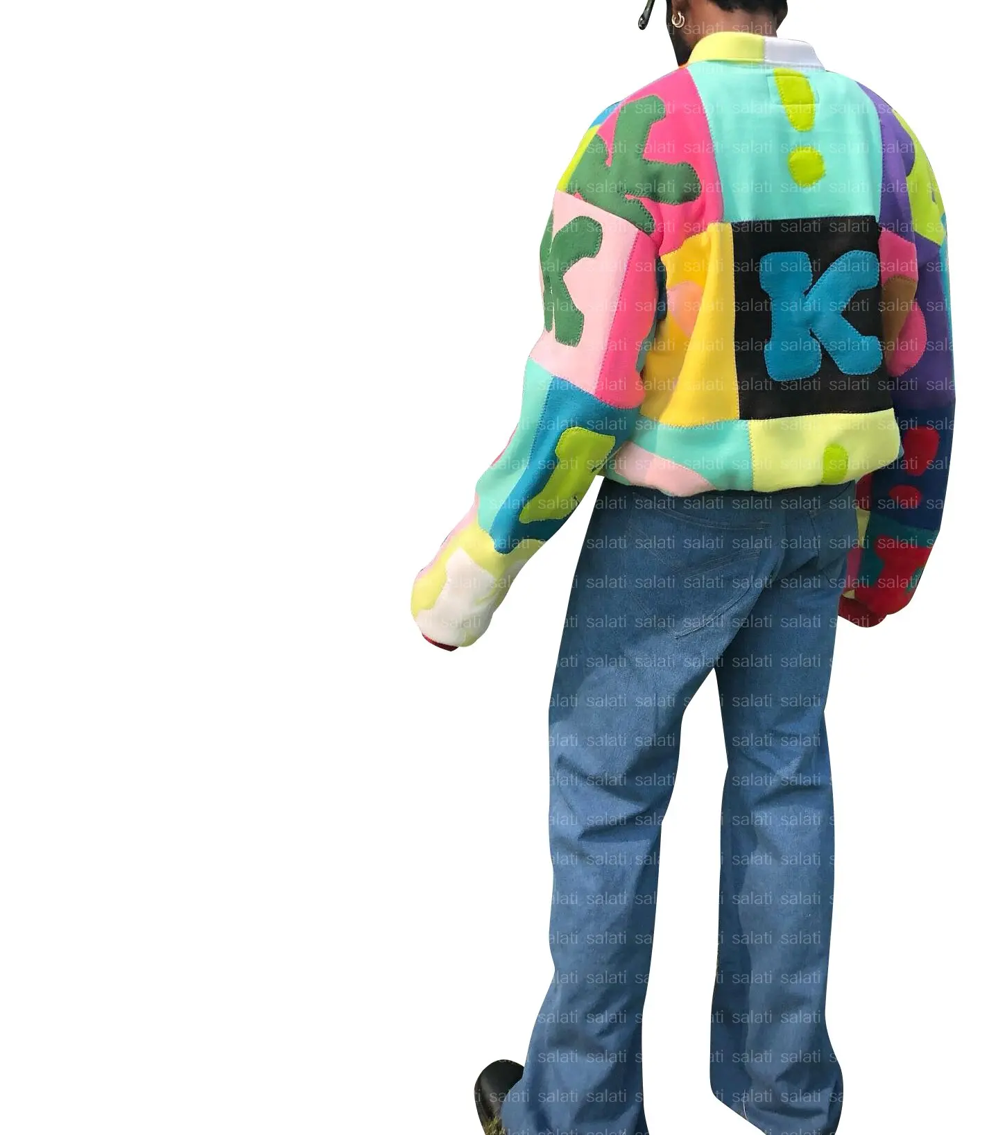 Custom Baggy Polo Neck Oversized Heavyweight Colorblock Fleece Cotton Patch Print Quarter Half Zip Embroidered Sweatshirt for Me gallery 4