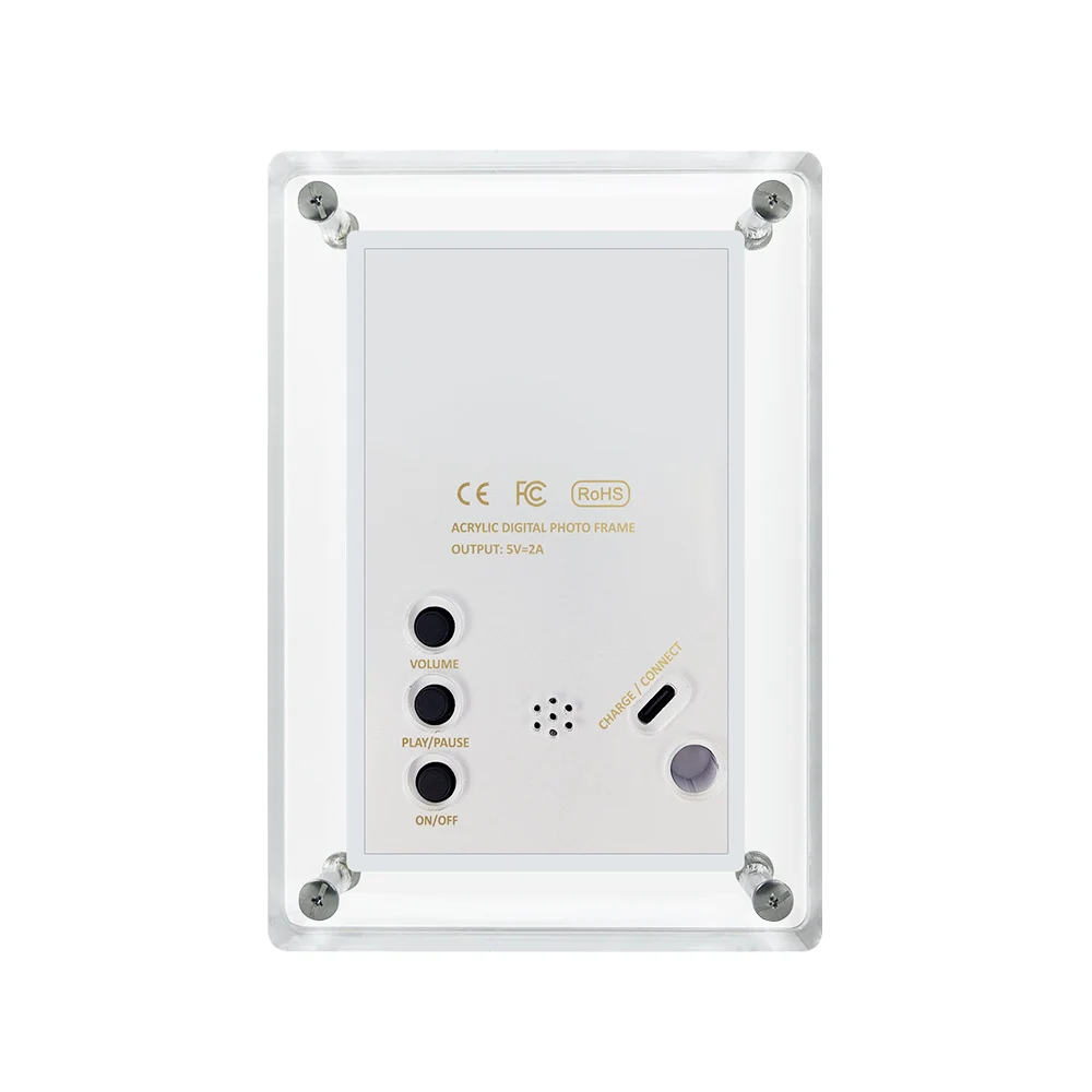Customize Color 5 Inch Advertising Player Art Acrylic Digital Photo Picture Frame with Battery Moving Picture Frame