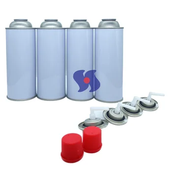 Customized cylindrical metal packing and valve Diameter 60 65mm Aerosol Metal tin Cans