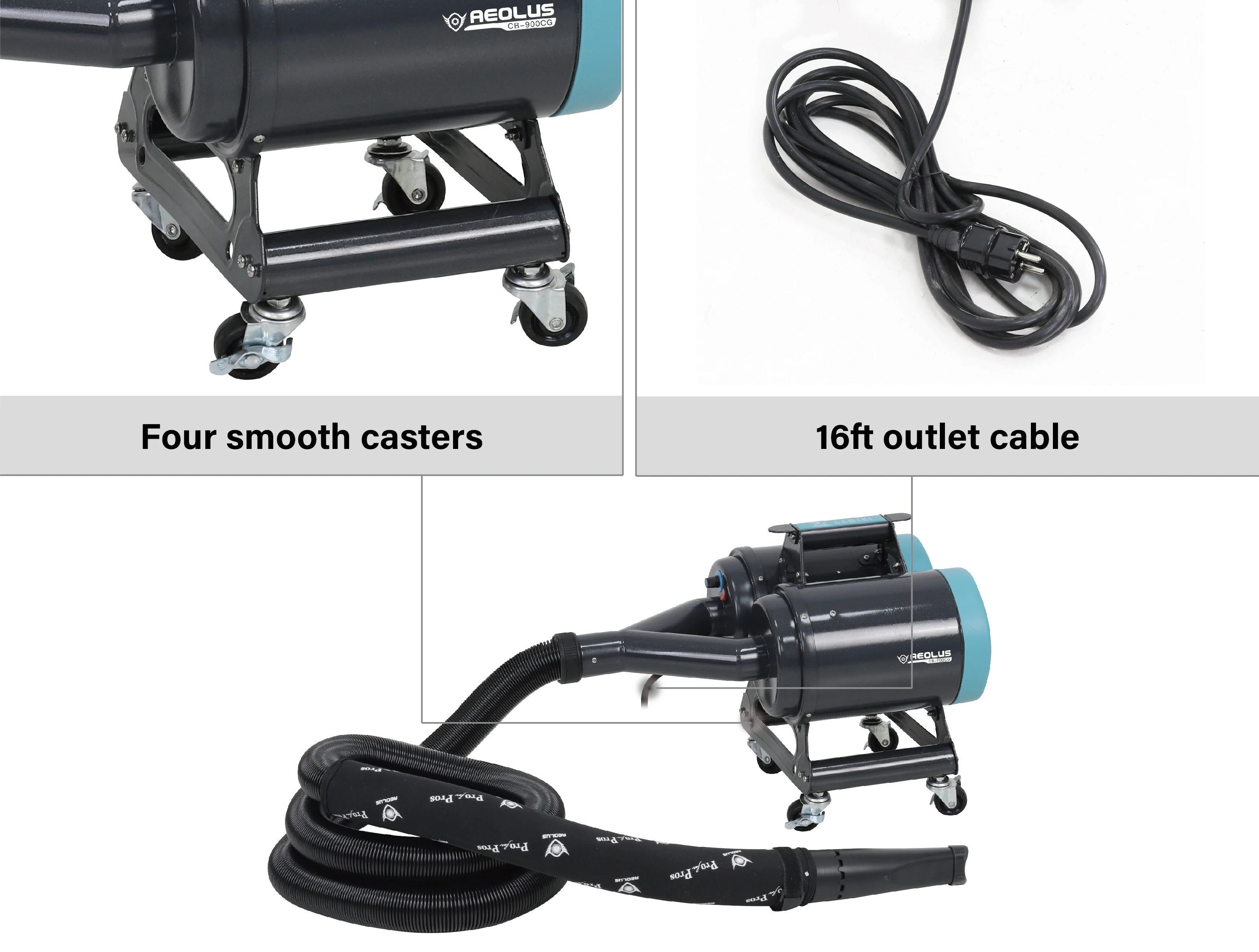 Car Wash Dryer Dual Motor 2400w Aeolus Car Detailing Dryer Air