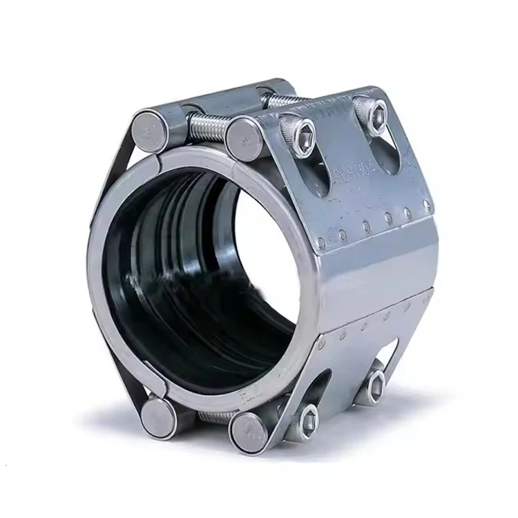 High Pressure Repair Clamp for CI DI PE PVC Pipelines SS304 Steel Plastic Inch Measurement System Leakage Water Protection