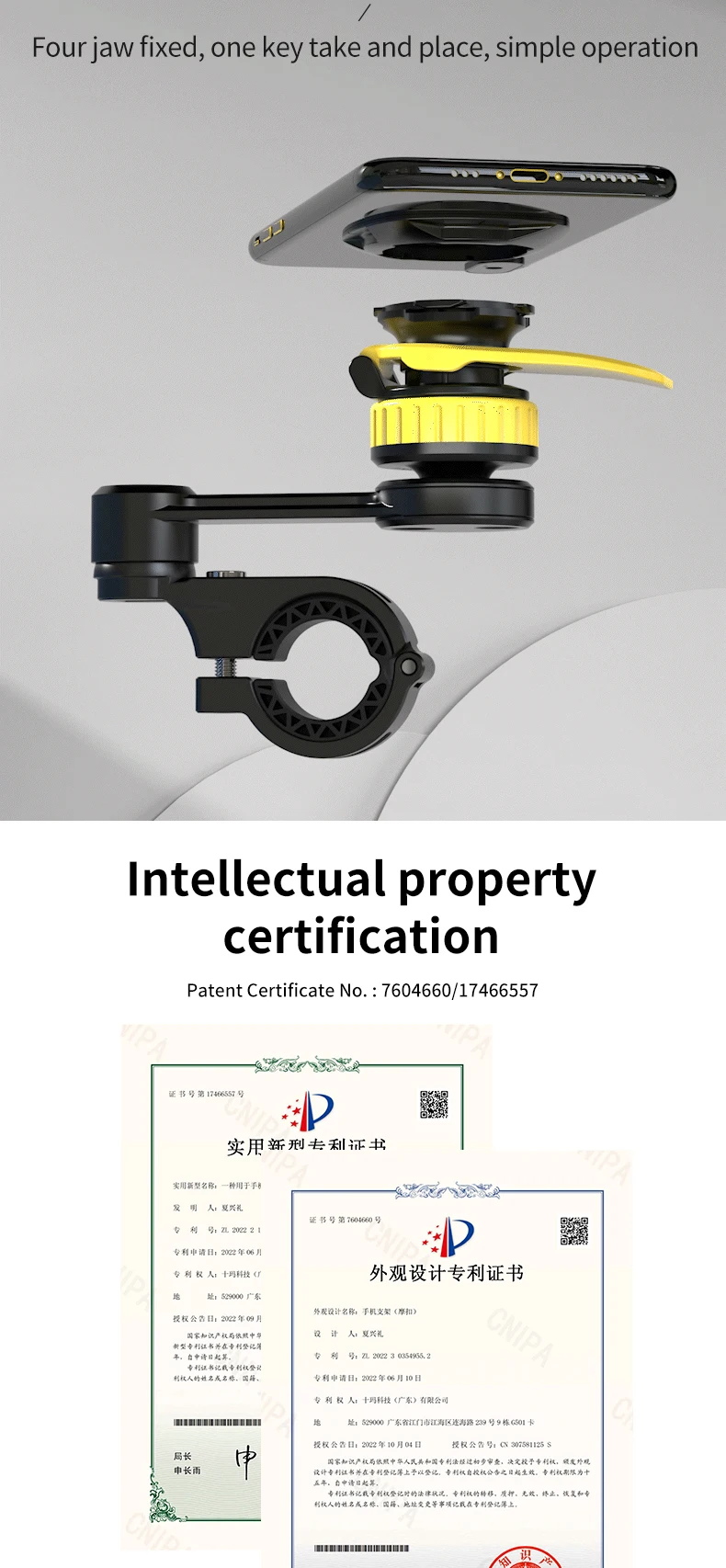 product anti shock magnetic mobile phone stand magic arm motorcycle phone holder anti vibration for motorcycle scooter e bike-8