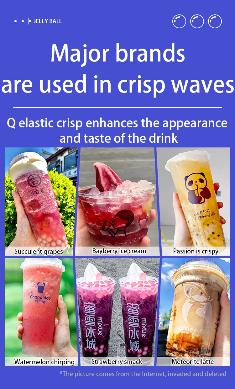 1kg Wholesale Strawberry Popping Boba Taiwan Flavor Fruit Juice Balls