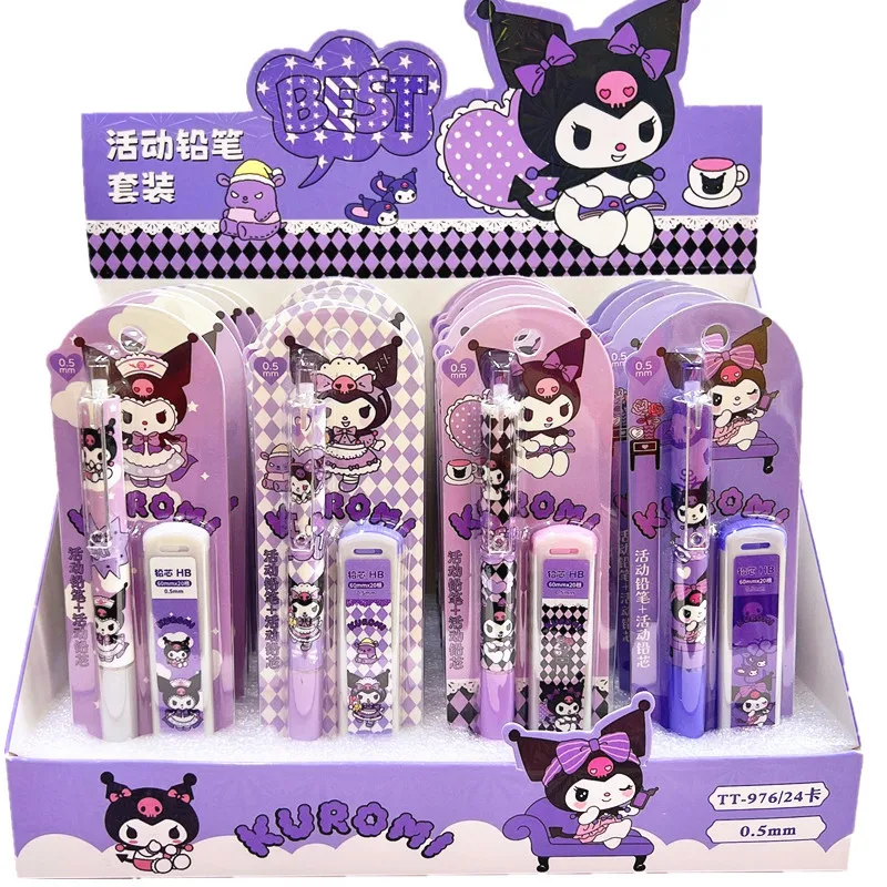 DHF596 2023 Sanrio механические карандаши моя мелодия Kuromi Cinnamoroll 0 5 мм автоматические канцелярские