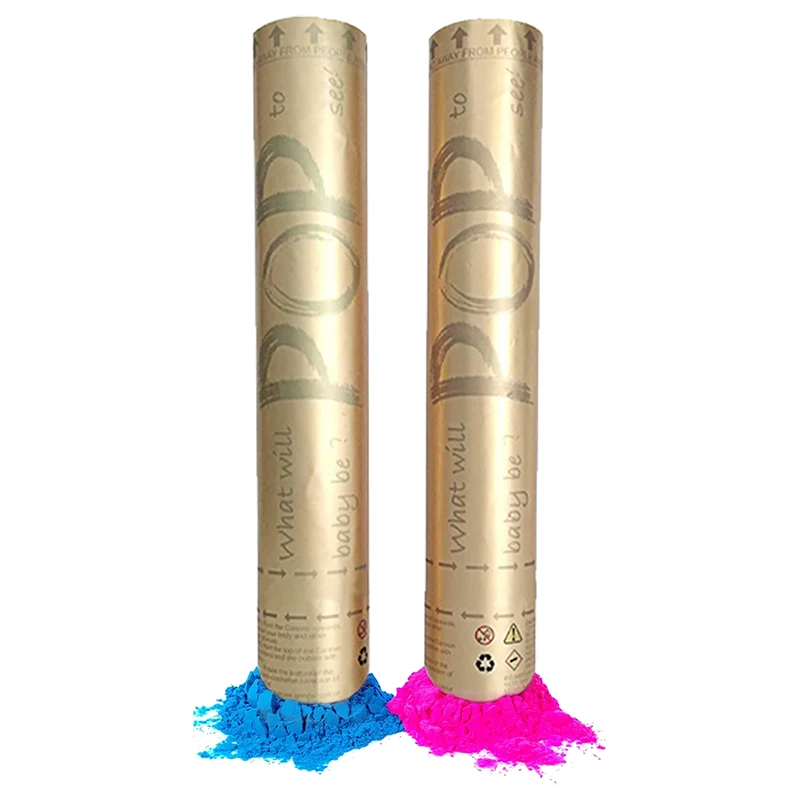 Gender Reveal Confetti Powder Cannon for Baby Shower Gender Reveal Party