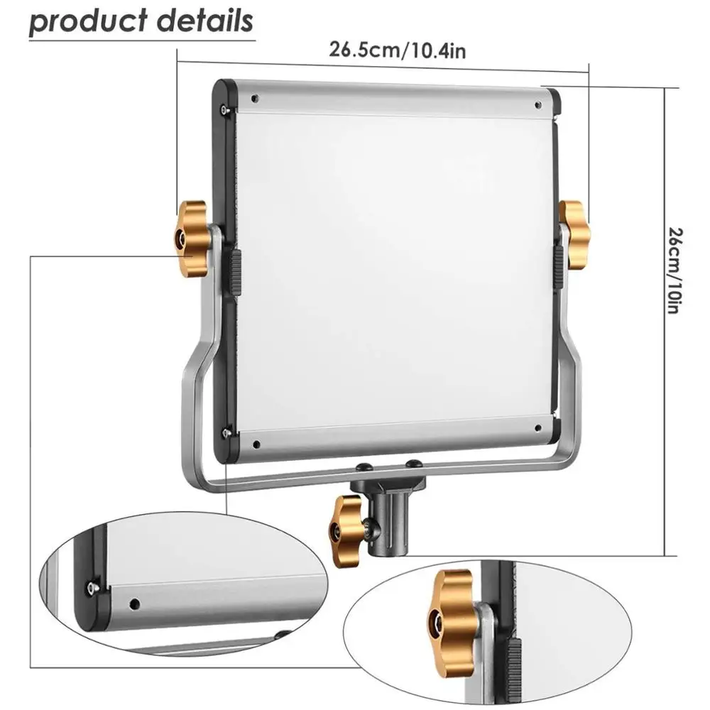Neewer 2-Pack 480 LED Video Light Kit - Dimmable LED Panel