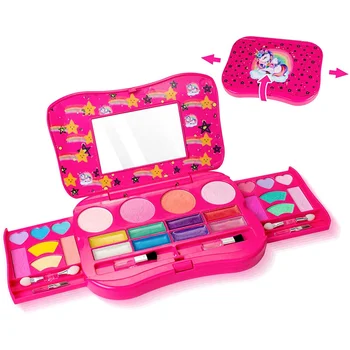 Safe And Non-Ttoxic With Mirror Foldable Makeup Palette Holiday Toy Gift For Girls And Children