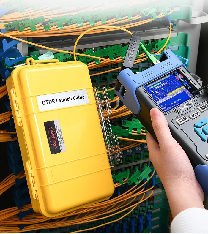 FTTH Network Maintenance 500m 1km 2km SM MM Fiber Optic Ring And OTDR Launch Cable Box