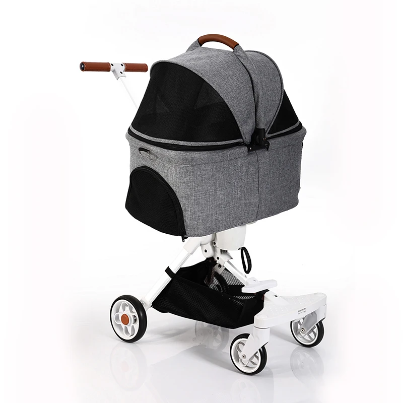 Luxury Folding Pet Dog Stroller Double Dog Trolley Carrier