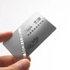 silver metal business card