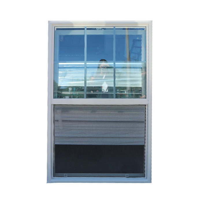 USA pvc windows double glazed single hung vinyl windows vertical sliding windows