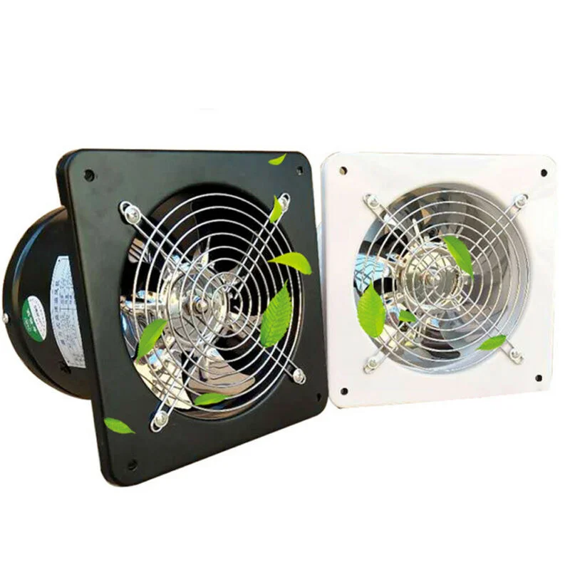 10 Inch Size : 8 inches Fan GJM Shop Ventilation 8 Inch 12 Inch Household Square Exhaust Kitchen Fume Louver Type Smoke Extraction Machine 
