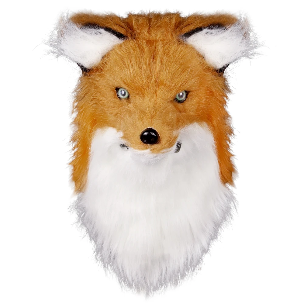 Moving Mask White Fox Realistic Costume with Movable Mouth for