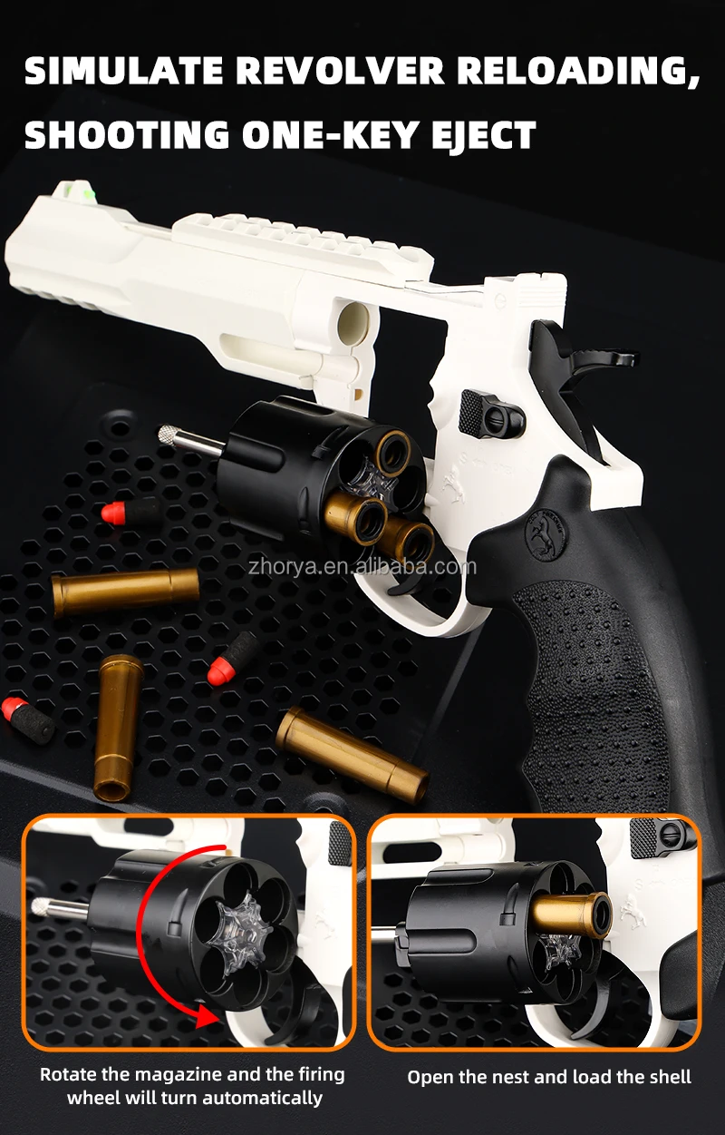 Zhorya Guns Shooting Outdoor Soft Bullet Shell Ejecting Professional