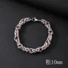 Bracciale con perline rosse da 10 mm