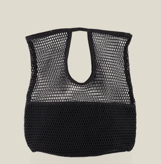 Custom Logo blank recycled produce mesh bags with cheap price and large capacity mesh handbag for lady shopping