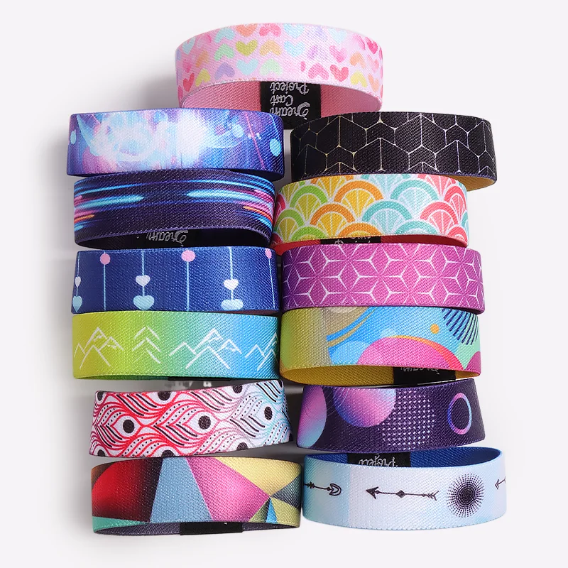 Cheap Custom Polyester Bracelet Fashion Elastic Wrist Band /woven Nfc