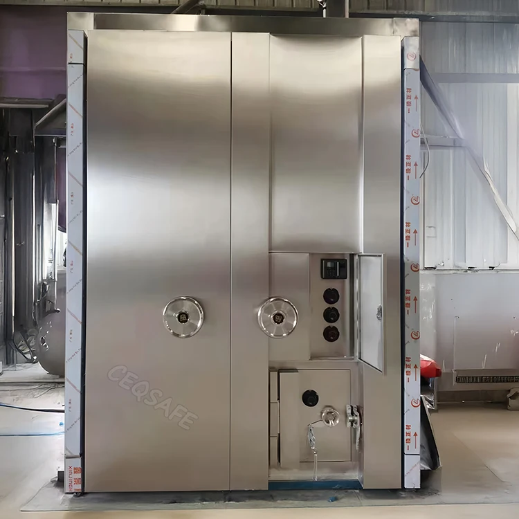 CEQSAFE Customized Stainless Steel Double Vault Door with Multi-Lock Fire & Moisture Resistant Anti-Theft Security for Banks
