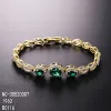 Green+14K Gold Plated