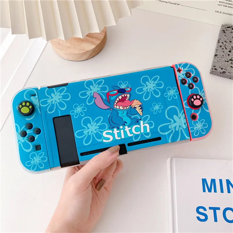 Disney Stitch Soft TPU Skin Protective Case for Nintendo Switch NS Joy-Con  Controller Protection Back