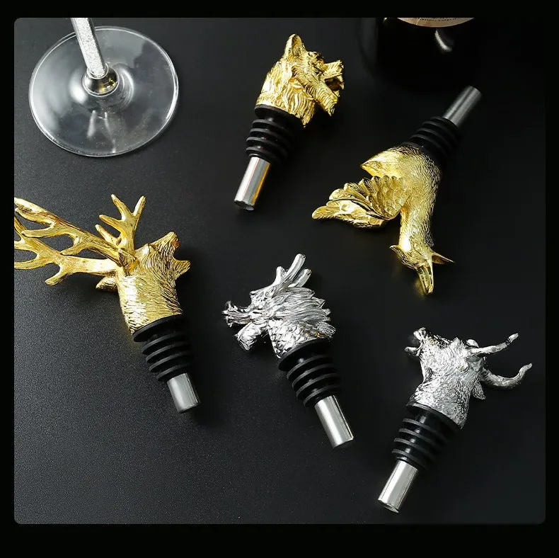 Gift Ideas Bar Accessories Wine Aerator Pourer Spout Bottle Pourers For Alcohol Deer Head Wine
