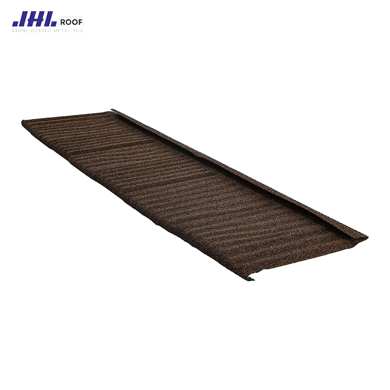 Moss & Algae Proof Interlocking Design Stone Coated Metal Roof Tile Rust Proof All Weather Resistant 50 Years Service Life
