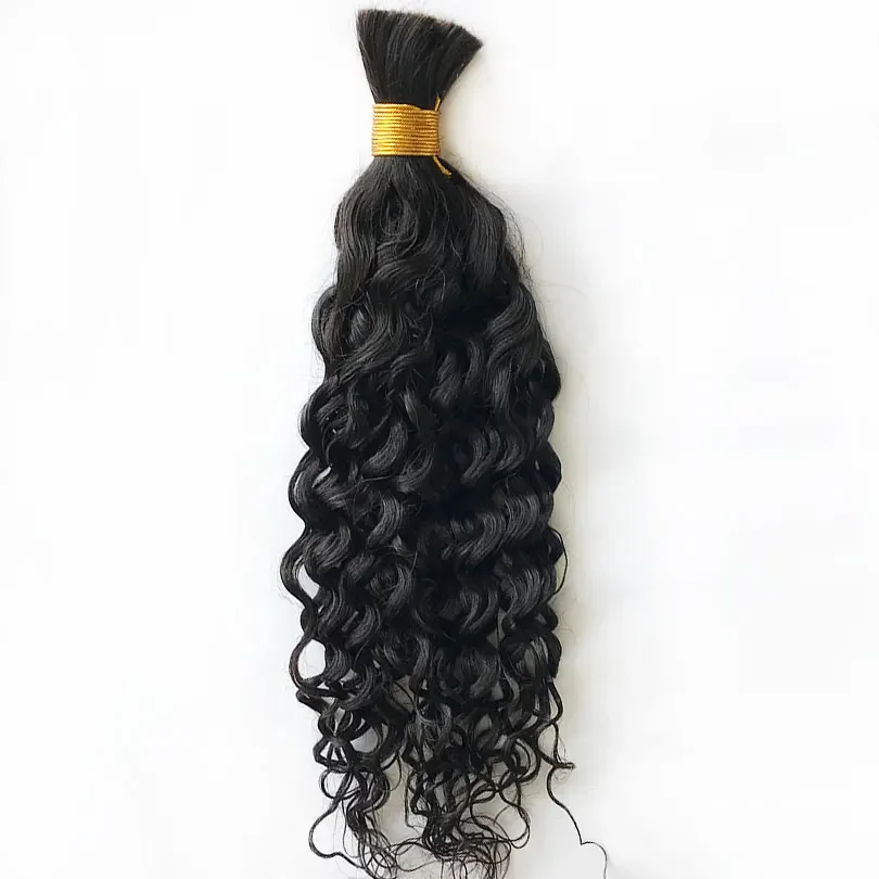 Capelli umani sfusi per intrecciare 100 g non trattati brasiliani Remy Hauman capelli sfusi senza trama colore naturale_voghion.com
