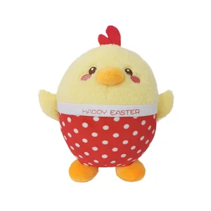 OEM Factory Wholesale Stuffed Yellow Easter Chicken Pet Toy Plush Soft Animal with PP Cotton Filling