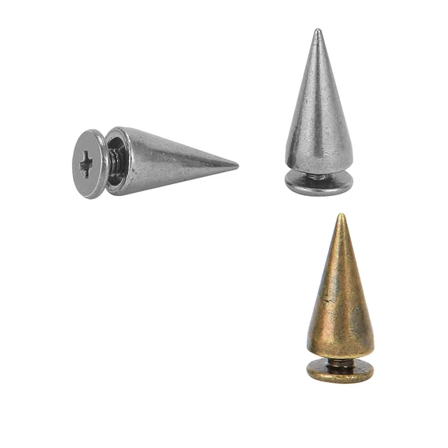 Металлические пулевидные конусные шипы шпильки металлические винты задние Шпильки Шипы