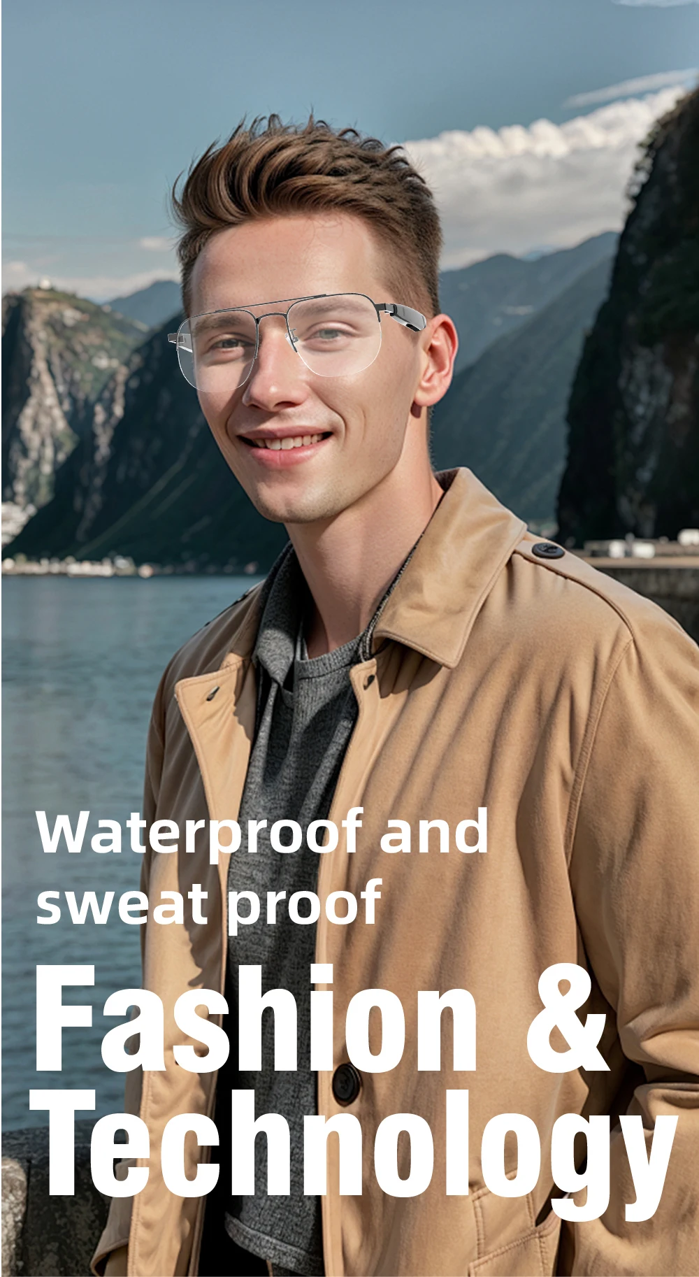 SG 15 PRO BT Wireless Stereo Sound Smart Glasses Touch Control Smart Wearable Headset Glasses for Men and Women Speaker Glasses