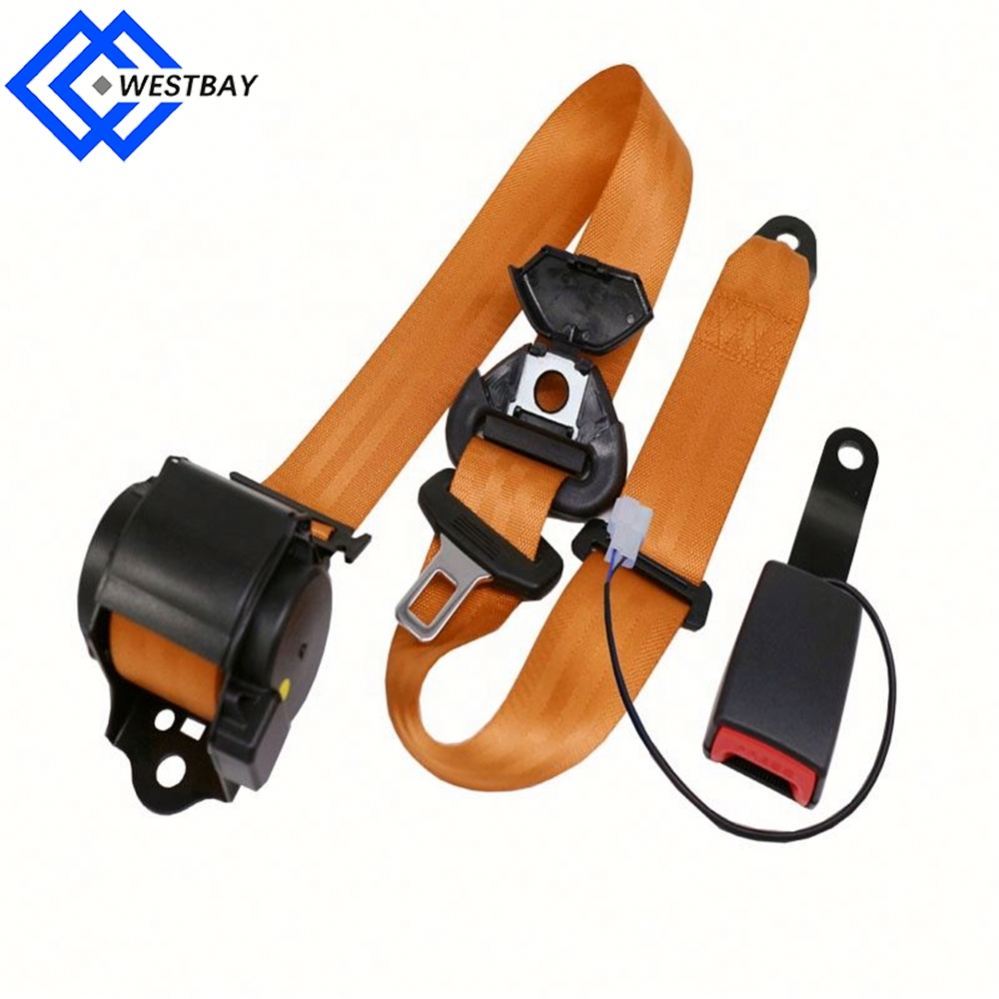 Genuine Universal Safety Belt Red Webbing Car Seat Belt New Design Retractable Seat Belt