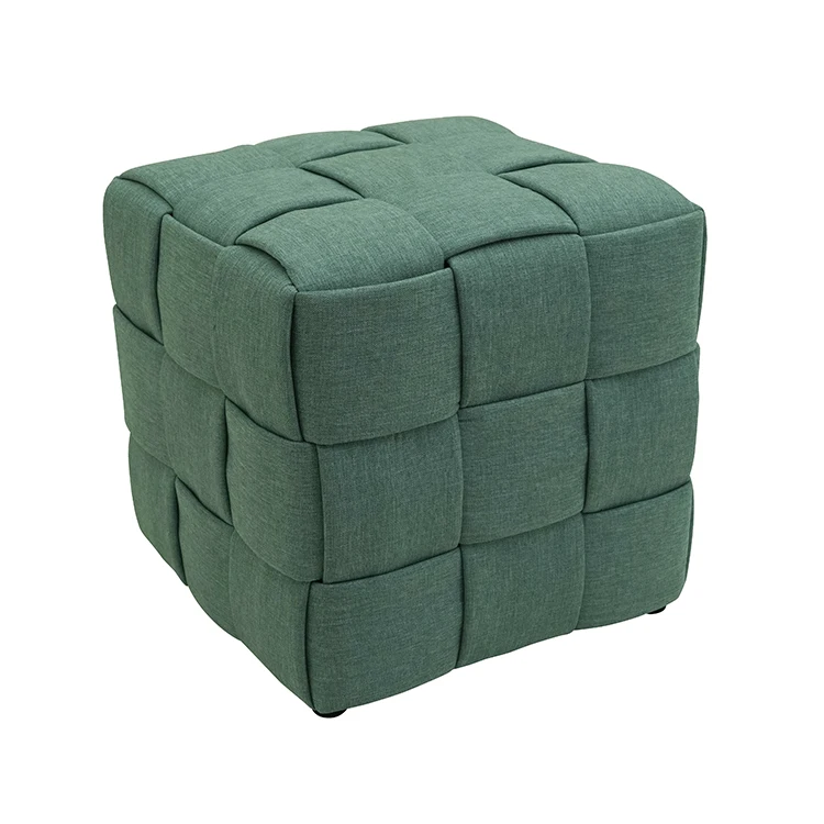 Handmade Creative Woven Stool square Pouf Ottoman Stools