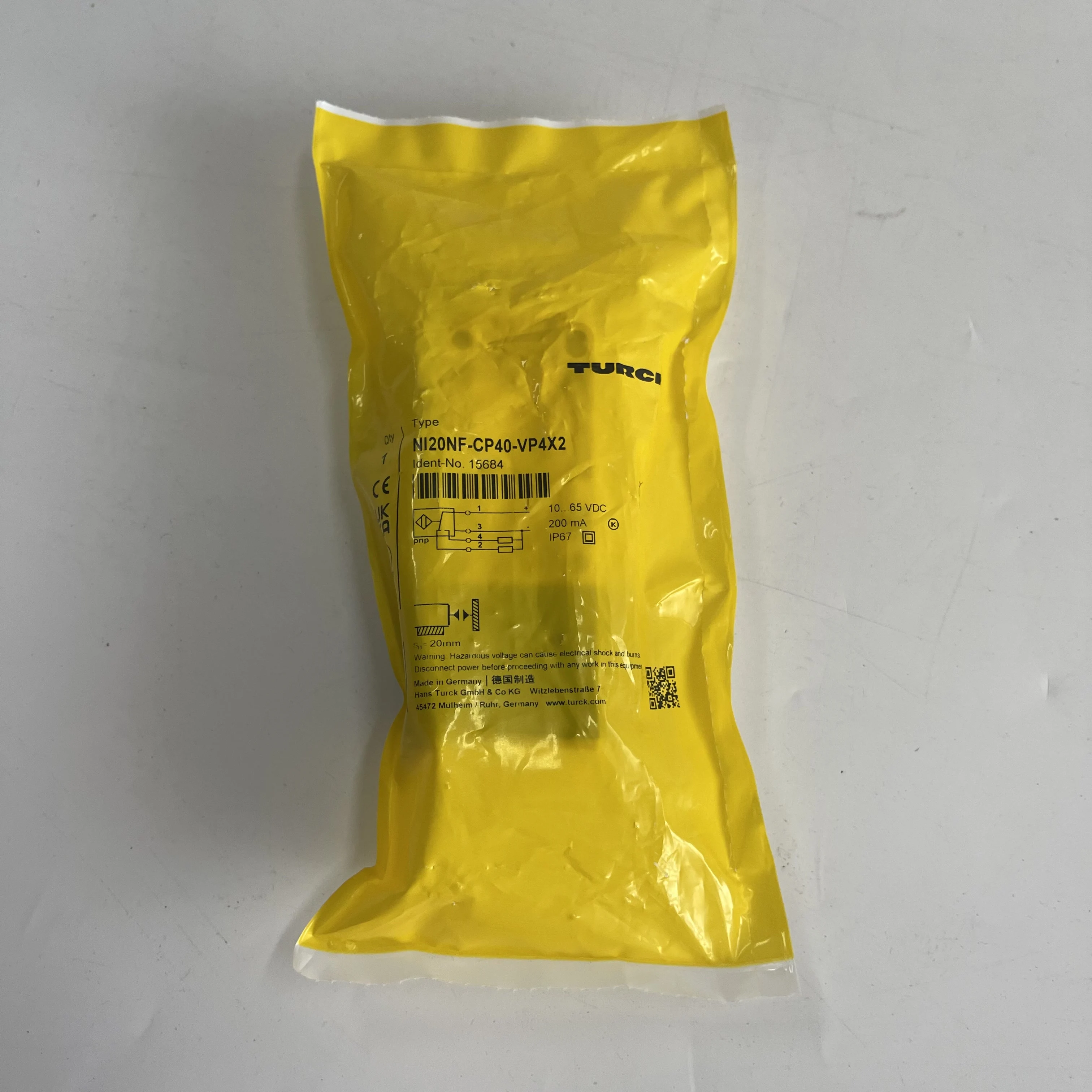Turck Inductive Sensor NI20NF-CP40-VP4X2 Turck Inductive Sensor NI20NF-CP40-VP4X2