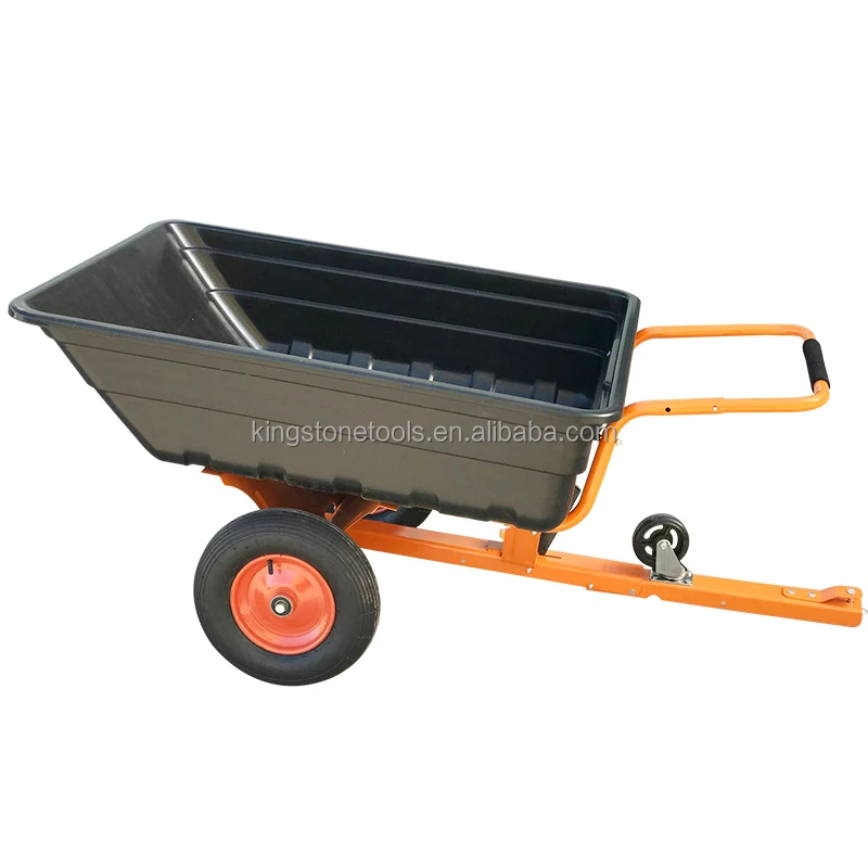 Heavy Duty Poly Dump Garden Wheel Barrow Tipping Wagon Cart Tc3080