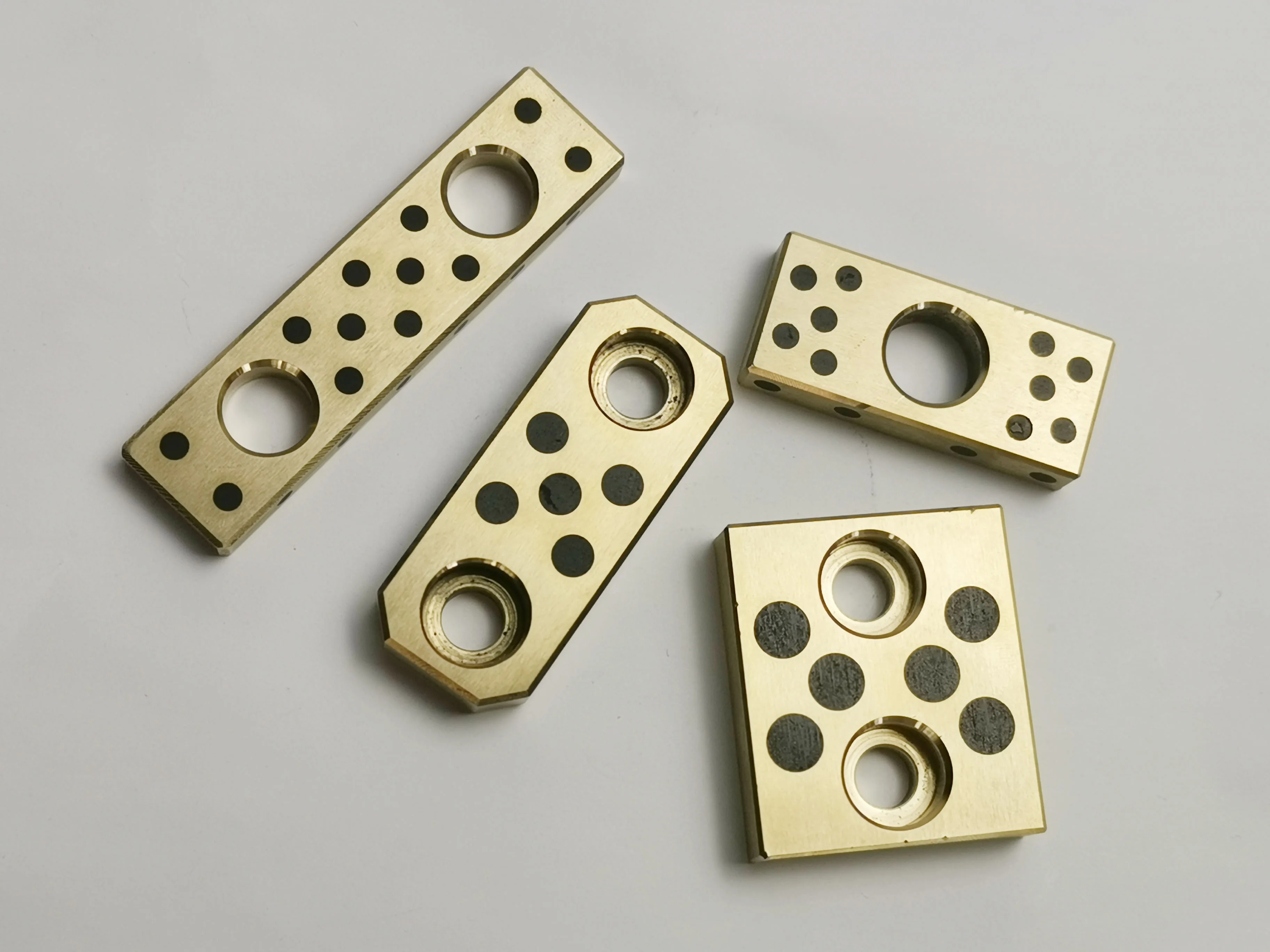 Self Lubricating High Load Bronze Graphite Machinery Spare Parts Customized OEM Brass Washer Shim Sliding Plate Copper Parts