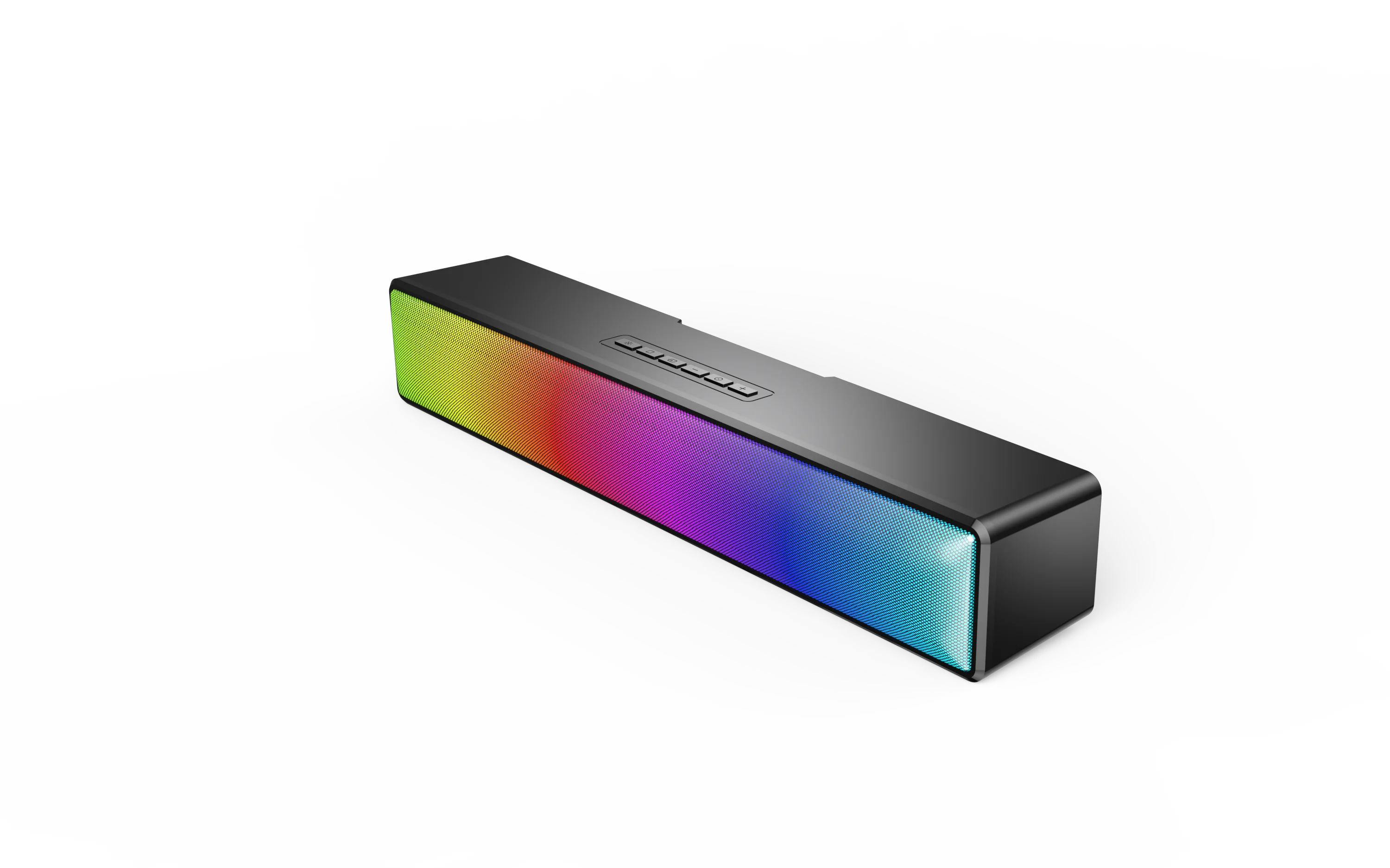 AFK RGB Colorful Bluetooth Soundbar Speakers Wireless USB Powered Laptop Desktop Monitor Speakers for PC Smartphone Ipad Table