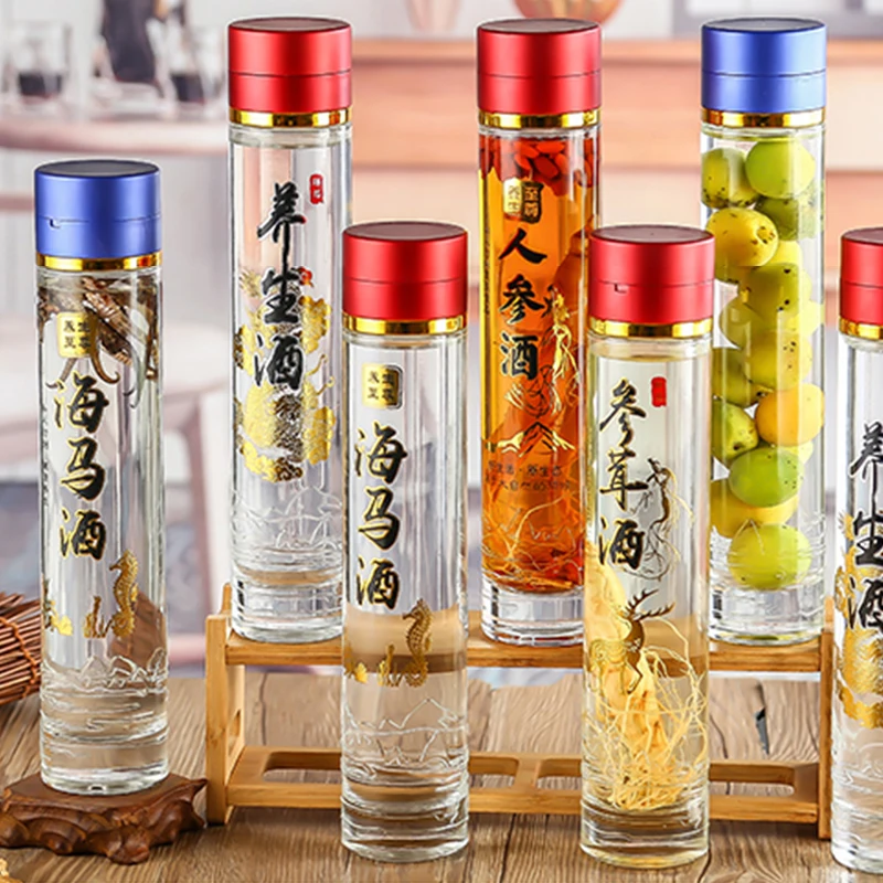 500ml 1l 2l ワイン・人参健康グラスボトル、ビール・ウィスキー用