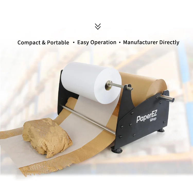 PaperEZ Manual Honeycomb Wrapping Paper Dispenser for Packaging for Grocery and Exhibition Use